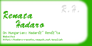 renata hadaro business card